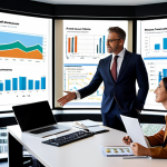 **

A diverse team of professionals (a financial advisor, a notary, an accountant, a private banker, and a real estate agent) are working together on a complex financial plan presented on a large screen. The setting is a modern, brightly lit office in Paris. The overall tone is collaborative and professional, reflecting the synergy and shared vision needed for successful wealth management. Focus on conveying trust and expertise.

**