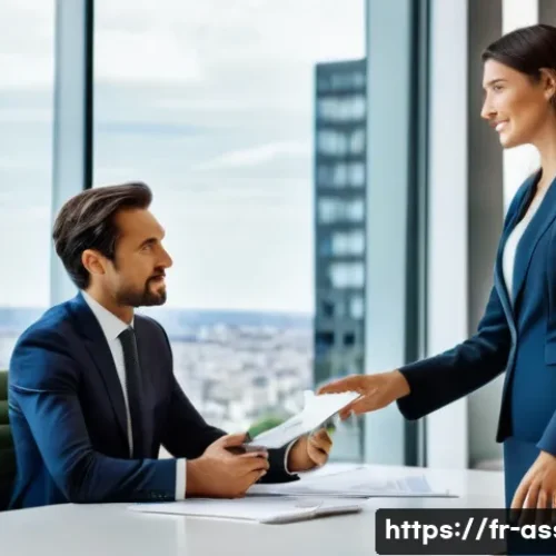 자산관리사 경력직 인터뷰 팁 - **Prompt:** "A sophisticated and diverse female wealth manager in her late 30s, dressed in a sharp, ...