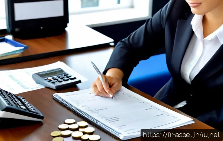 Home 17 자산관리사 실기 시험 채점 기준 - Photorealistic French financial adviser exam assessment scene, an adult candidate in professional bu...
